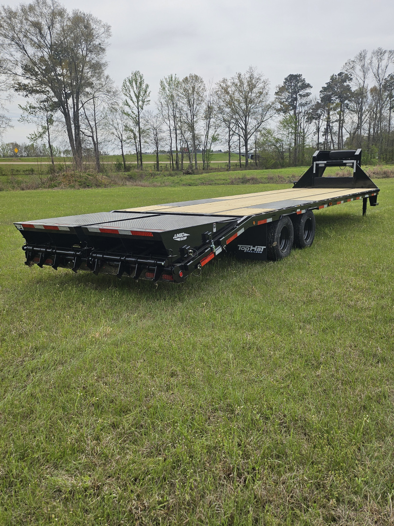 New 2026 Top Hat 102"X30' Gooseneck, 2 Jumbo Ramps Flatbed Trailer