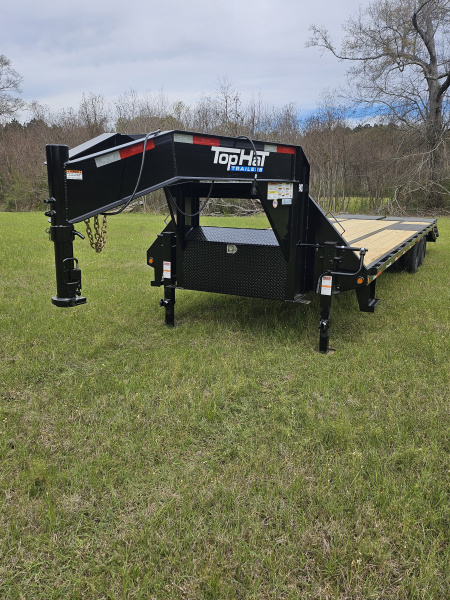 New 2026 Top Hat 102"X30' Gooseneck, 2 Jumbo Ramps Flatbed Trailer