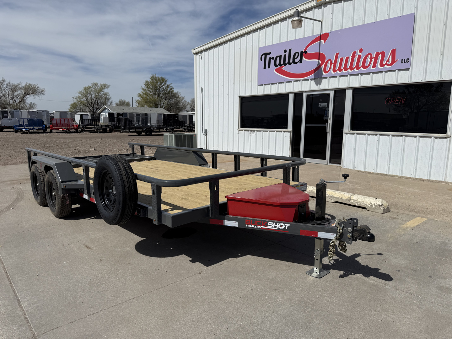 New 2026 Buckshot MFG 16" X 83" With Toolbox Utility Trailer