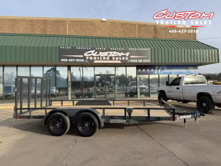 New #147952 2026 LAMAR UC 16 X 83 TANDEM AXLE ANGLE TOP 7K UTILITY W/ REAR RAMP GATE