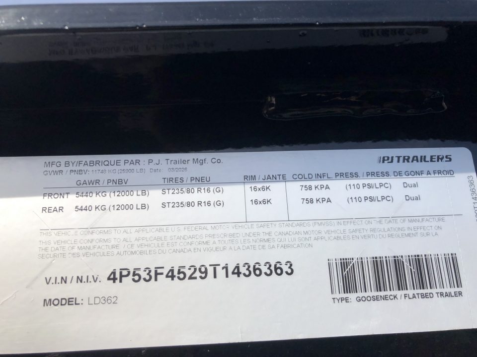 New 2026 PJ Trailers LD36GN Flatbed Trailer