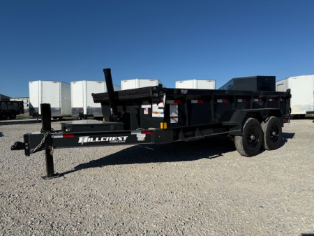 New 2026 Hillcrest Black-Grey 83 x14' 15.4k Demco Coupler Dump Trailer
