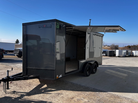 New 2026 Discovery Trailers 7.5x16 UTV ESCAPE DOOR Blackout Package .080 exterior skins Cargo / Enclosed Trailer