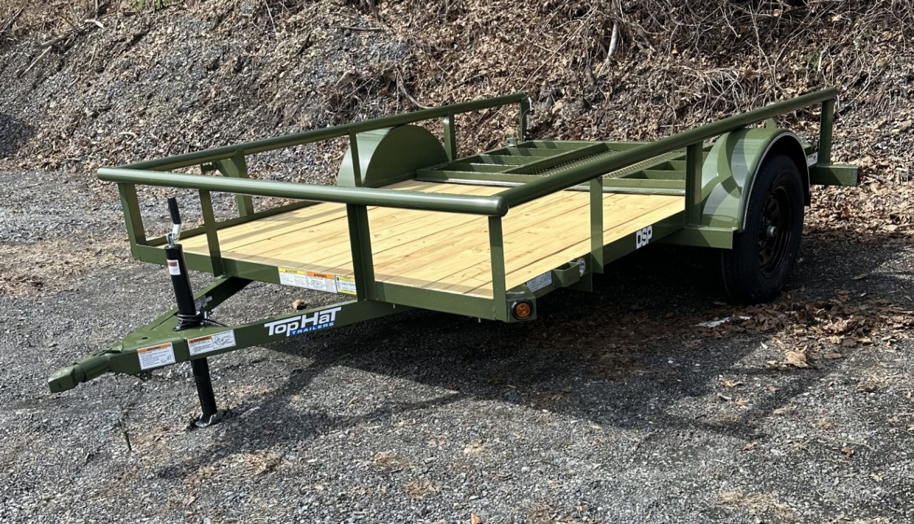 New 2026 Top Hat 6.5X10 Utility Trailer W/PIPE RAIL