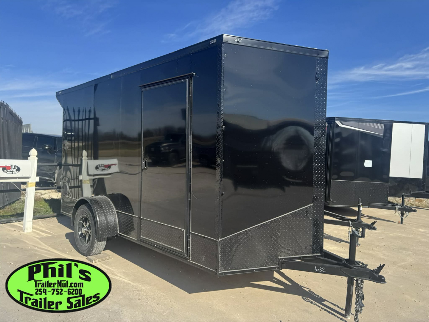 New 6X12 Cargo / Enclosed Trailer UPGRADED .080 SCREWLESS EXTERIOR, REAR WING, ALUMINUM WHEELS & BRAKE AXLE!