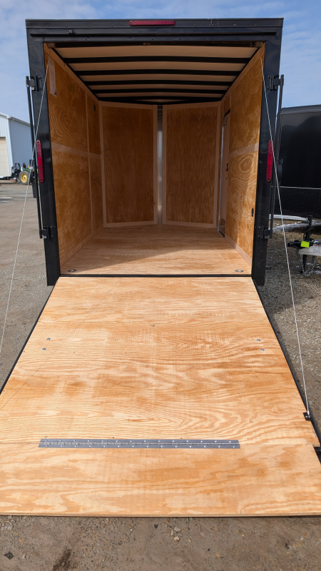 New 2026 Homesteader 7x12 Intrepid V-Nose Cargo Trailer w/ Ramp Door & BRAKES (84" INSIDE)
