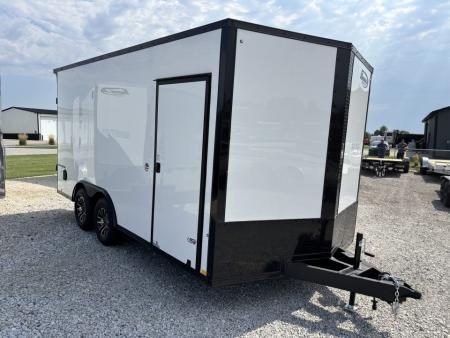 New 2026 Formula Traverse White/Black Trim 8.5'x16' 10k Flat Top V-Nose Enclosed Cargo Trailer
