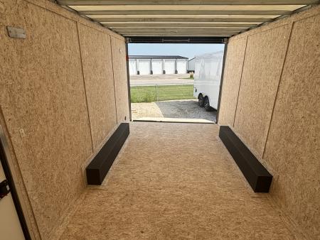New 2026 Formula Traverse White/Black Trim 8.5'x16' 10k Flat Top V-Nose Enclosed Cargo Trailer