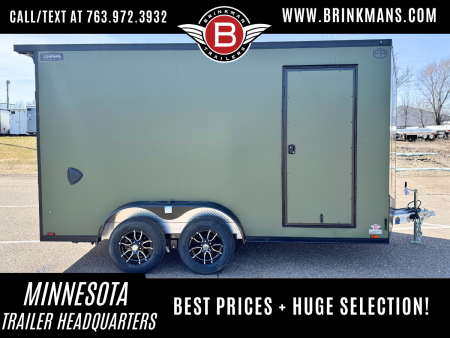 New Lightning 7.5x14 Aluminum Enclosed Trailer - Rear ramp door!