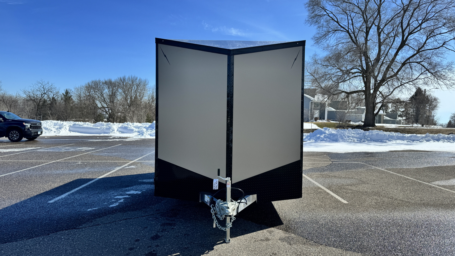 Trailer Rear Door Ramp New Lightning 7.5x16 Aluminum Enclosed Trailer - Rear ramp door ...