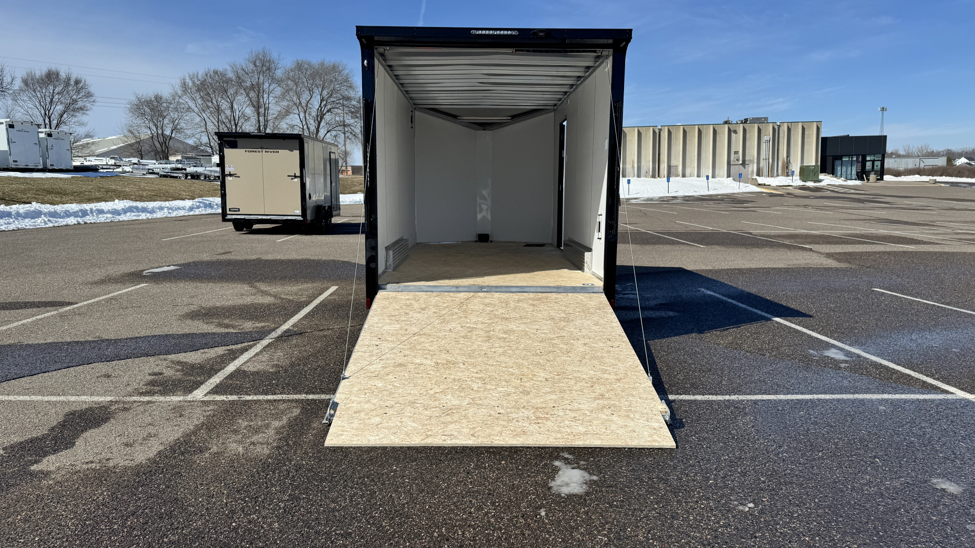 Trailer Rear Door Ramp New Lightning 7.5x16 Aluminum Enclosed Trailer - Rear ramp door ...