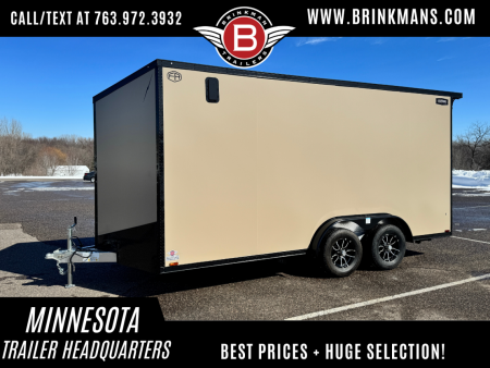 New Lightning 7.5x16 Aluminum Enclosed Trailer - Rear ramp door & Blackout Package!