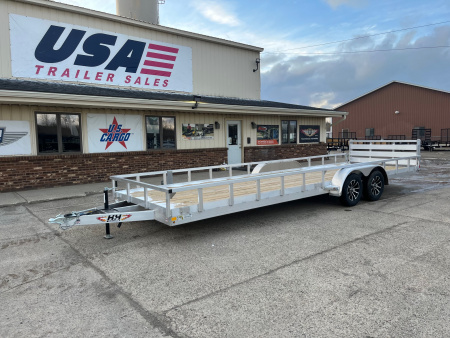 New 2026 H&H Trailers 82x24 Aluminum Rail Side 7K Landscape Trailer