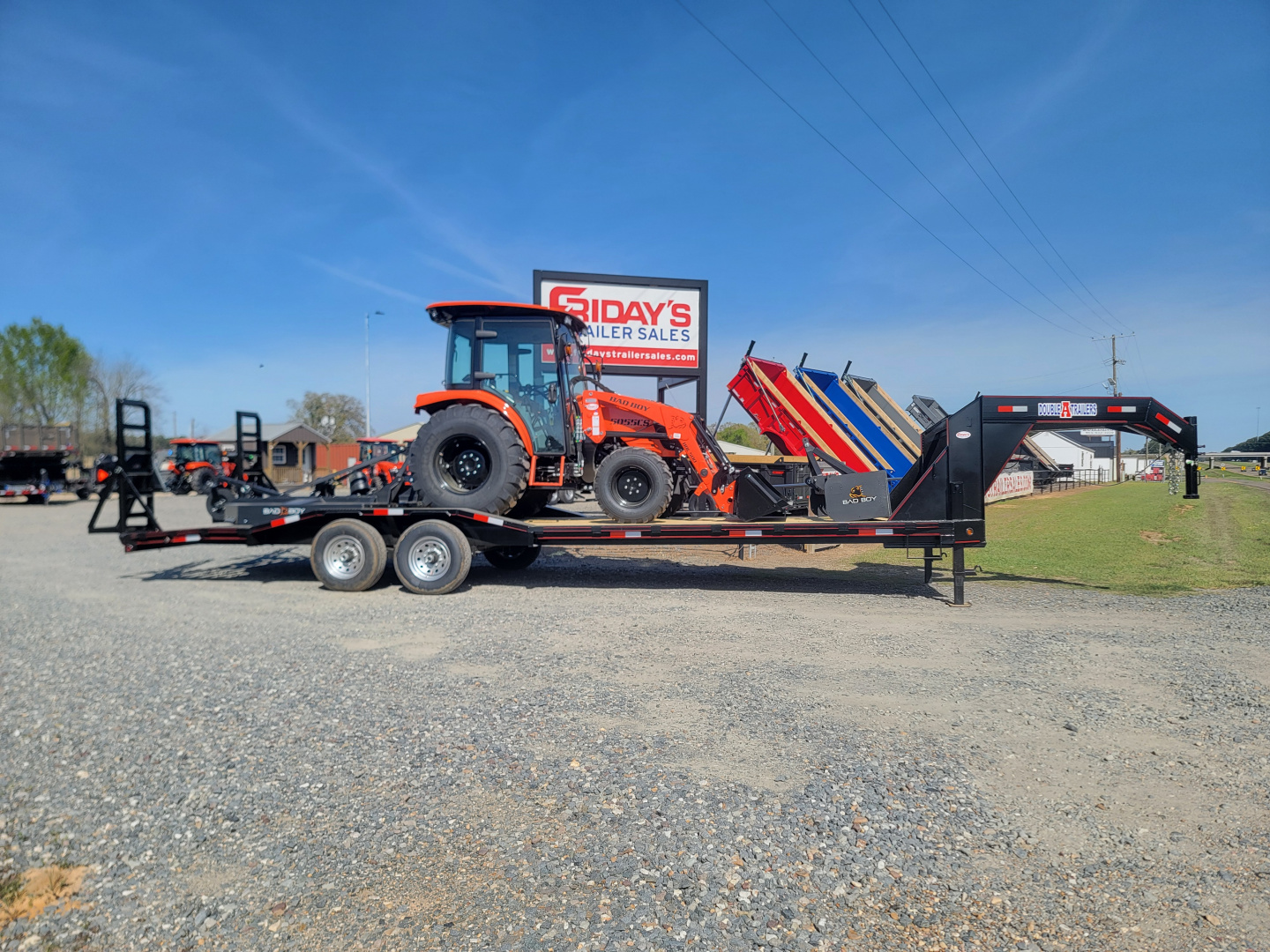 New 2026 Bad Boy 5055CS Tractor Shuttle Shift/ 6' HD Cutter / Trailer Package