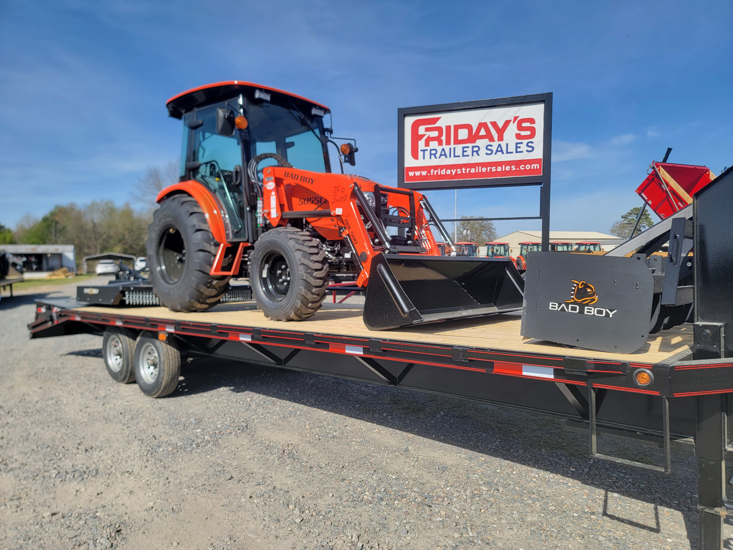 New 2026 Bad Boy 5055CS Tractor Shuttle Shift/ 6' HD Cutter / Trailer Package