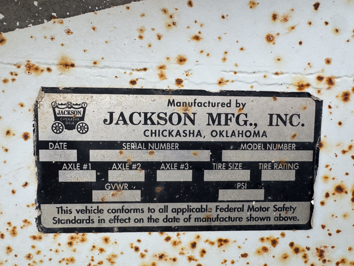 Used 1997 Jackson 16' Stock / Stock Combo Trailer