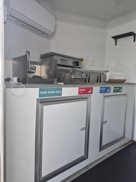 Used 2024 All World Trailers 7 x 16 Tandem Axle Food Truck with AC & Fire Supression