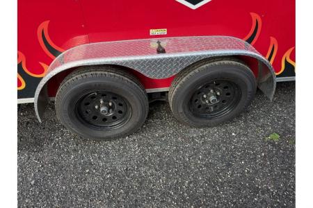 Used 2024 All World Trailers 7 x 16 Tandem Axle Food Truck with AC & Fire Supression