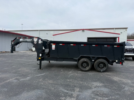 New Hillcrest Dump 7x14 GN 40" 17.6K W/ Upgraded HD Ramps