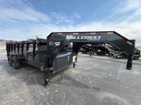 New Hillcrest Dump 7x16 GN 40" 17.6K W/ Upgraded HD Ramps