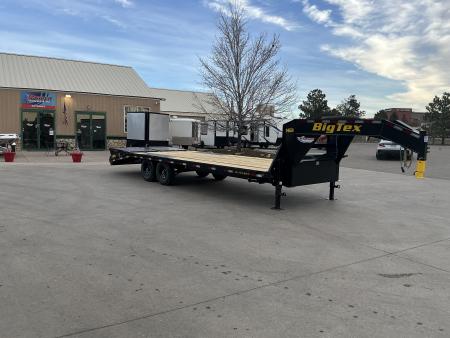 New 15.4K Gooseneck 2026 Big Tex 25 Foot Flatbed Trailer