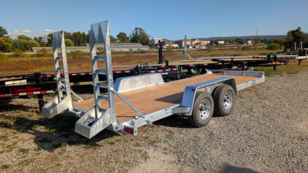 New 2026 BWise 18' Lo Pro GALVANIZED Equipment Hauler w/ No Dove