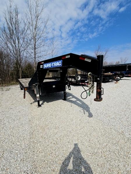 New 2015 Sure-Trac 102 x 32 (22+10) 22.5K Hydraulic Dovetail Gooseneck Deckover Trailer