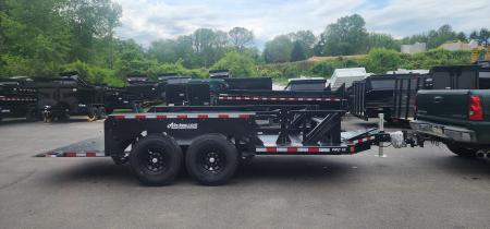 New 6'3 x 16 Air Tow PRO 16 Drop Deck Flatbed 15.5k***BLACK