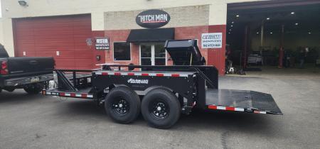 New 6'3 x 16 Air Tow PRO 16 Drop Deck Flatbed 15.5k***BLACK
