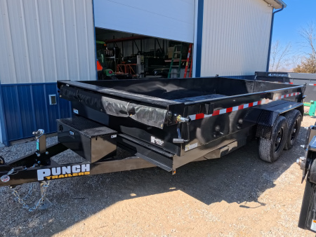 New 2026 Punch 83 x 14 Scissor Dump with 14K GVWR and Ramps