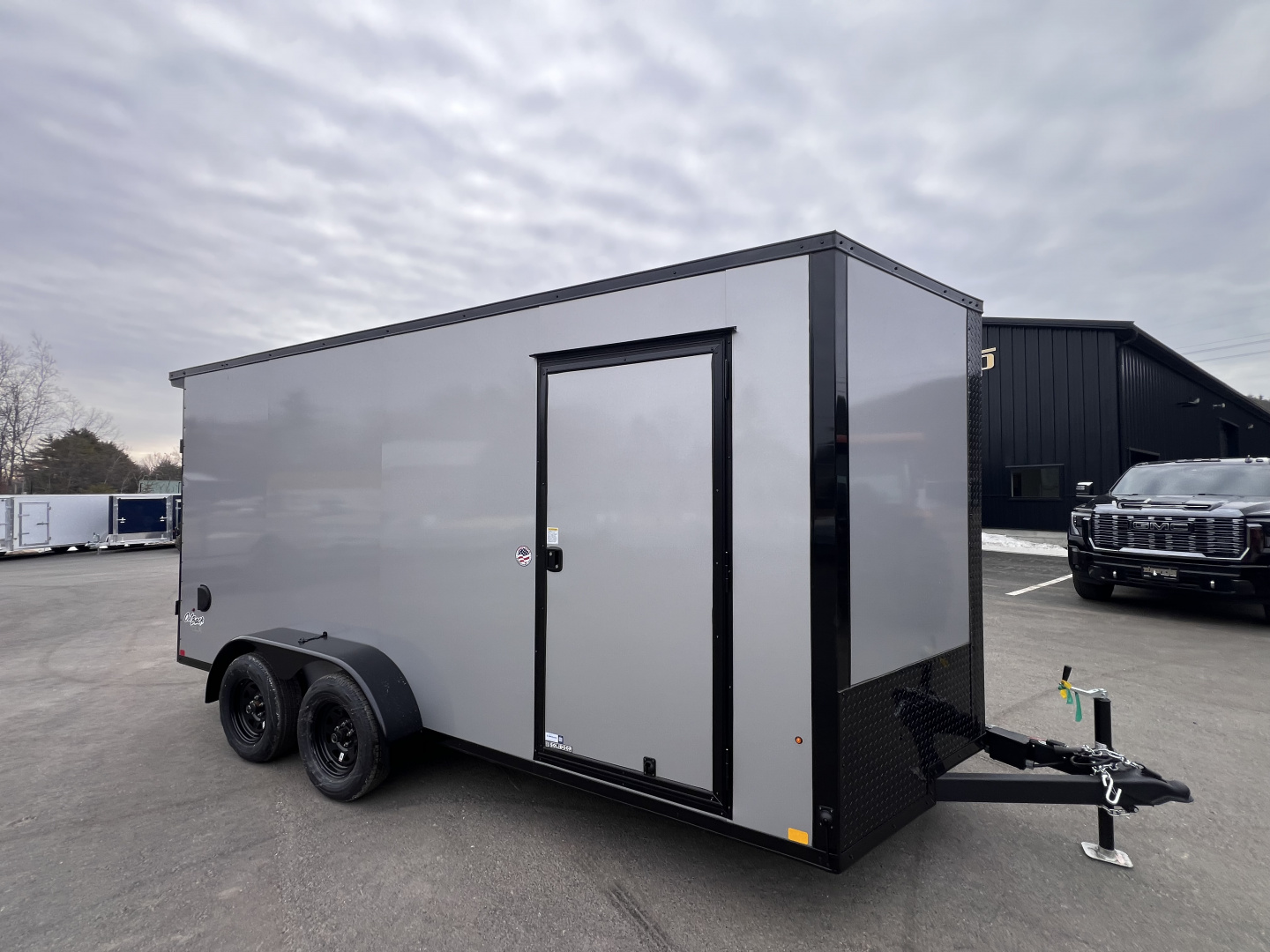 New 2026 Pace American 7x16 + 2ft V nose/ Rear Spoiler/ Polycore / Blackout - 7000GVW