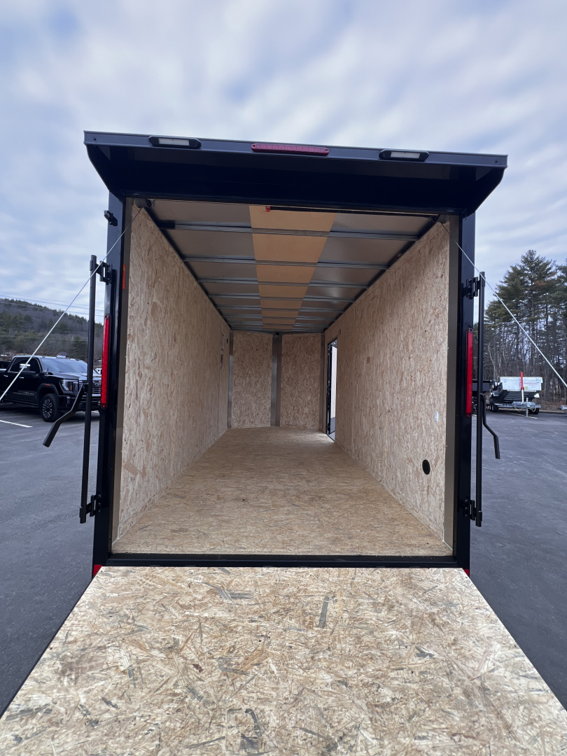 New 2026 Pace American 7x16 + 2ft V nose/ Rear Spoiler/ Polycore / Blackout - 7000GVW