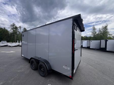 New 2026 Pace American 7x16 + 2ft V nose/ Rear Spoiler/ Polycore / Blackout - 7000GVW
