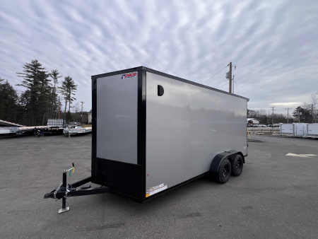 New 2026 Pace American 7x16 + 2ft V nose/ Rear Spoiler/ Polycore / Blackout - 7000GVW