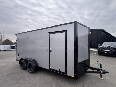 New 2026 Pace American 7x16 + 2ft V nose/ Rear Spoiler/ Polycore / Blackout - 7000GVW