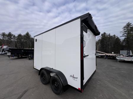 New 2026 Pace American 7x12 + 2ft V nose/ Rear Spoiler/ Polycore / Blackout - 7000GVW