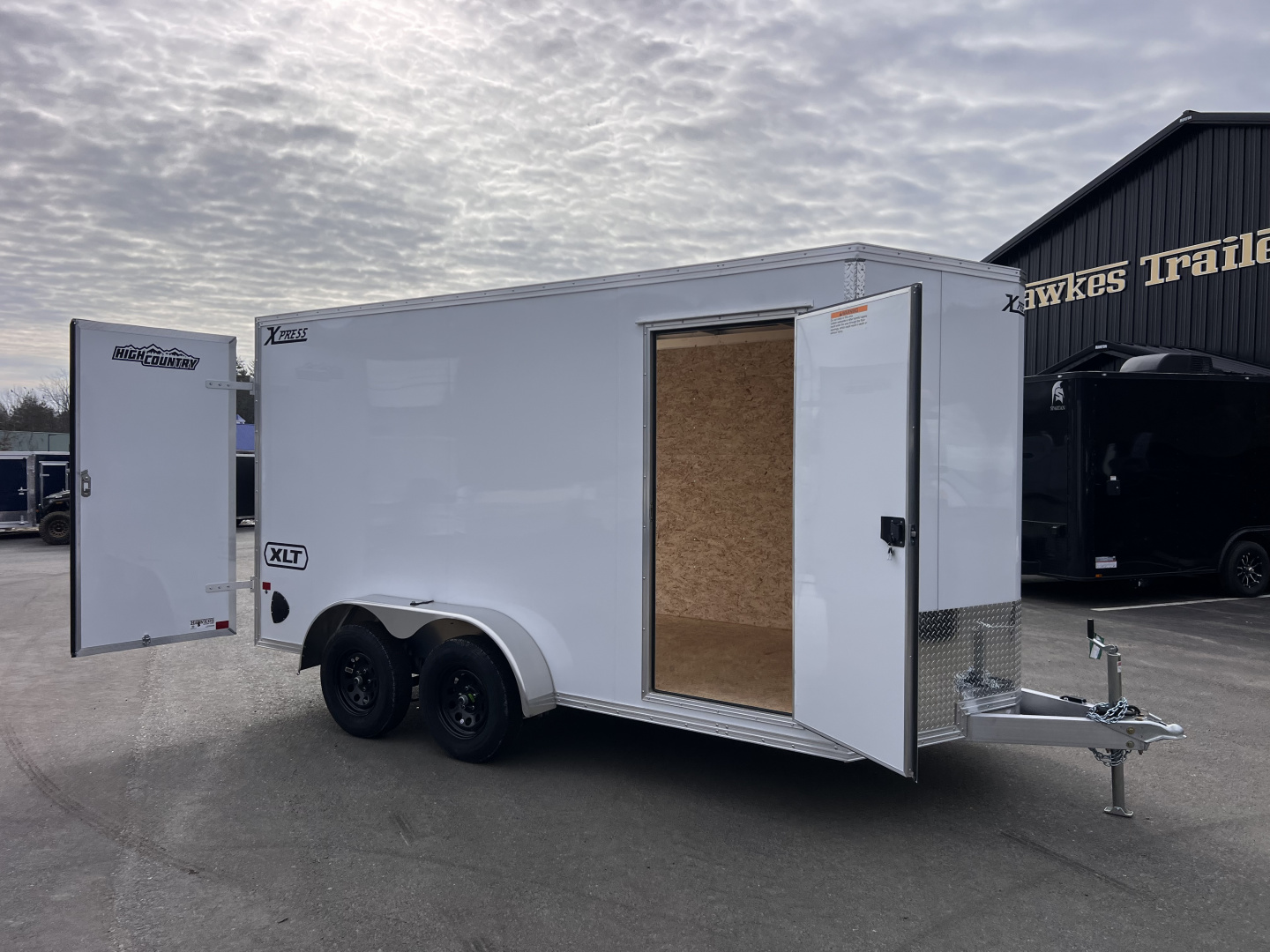 New 2026 High Country 7x14 + 18" V-Nose/ XLT Aluminum trailer /Barn Door/ 7'interior -7000GVW