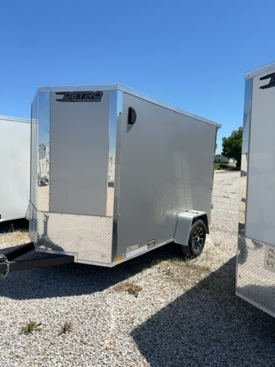 New 2026 Impact Trailers 6 x 10 3K Quake Double Rear Door Flat Top V-Nose Enclosed Trailer