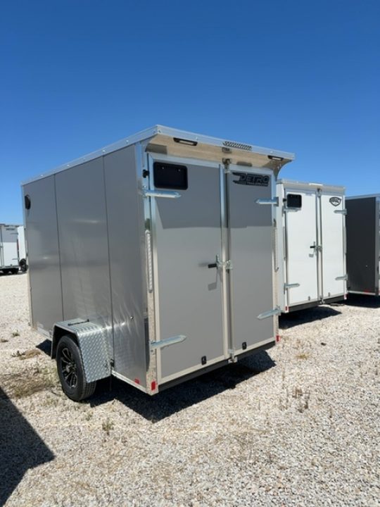 New 2026 Impact Trailers 6 x 10 3K Quake Double Rear Door Flat Top V-Nose Enclosed Trailer