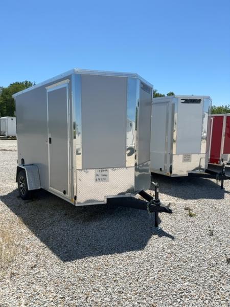 New 2026 Impact Trailers 6 x 10 3K Quake Double Rear Door Flat Top V-Nose Enclosed Trailer