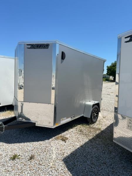 New 2026 Impact Trailers 6 x 10 3K Quake Double Rear Door Flat Top V-Nose Enclosed Trailer