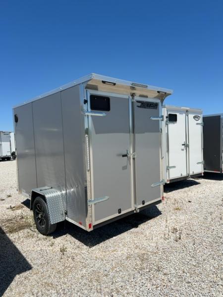 New 2026 Impact Trailers 6 x 10 3K Quake Double Rear Door Flat Top V-Nose Enclosed Trailer