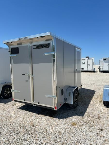 New 2026 Impact Trailers 6 x 10 3K Quake Double Rear Door Flat Top V-Nose Enclosed Trailer