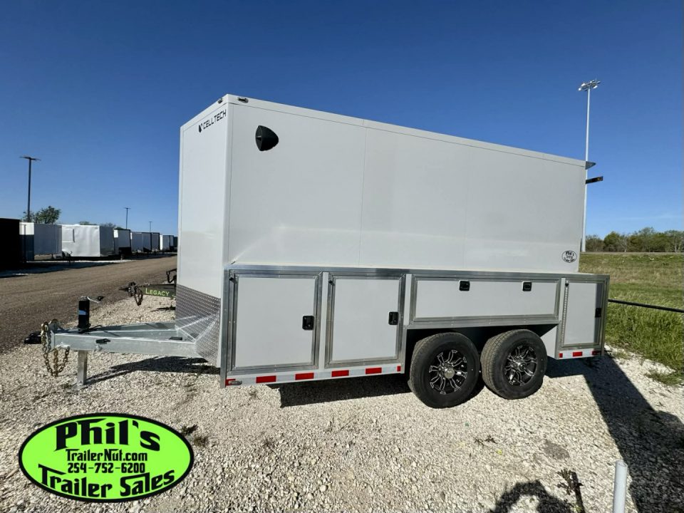 New 2026 Cell-Tech Trailers 14' SERVICE TRAILER Cargo / Enclosed Trailer 14K GVWR CONTRACTOR TRAILER WITH EXTERNAL LOCKERS