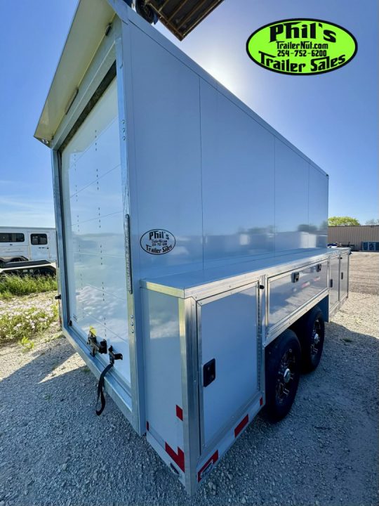 New 2026 Cell-Tech Trailers 14' SERVICE TRAILER Cargo / Enclosed Trailer 14K GVWR CONTRACTOR TRAILER WITH EXTERNAL LOCKERS