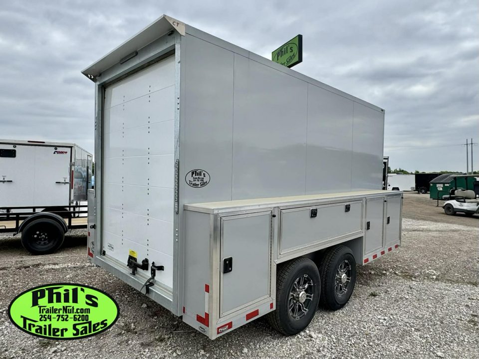 New 2026 Cell-Tech Trailers 14' SERVICE TRAILER Cargo / Enclosed Trailer 14K GVWR CONTRACTOR TRAILER WITH EXTERNAL LOCKERS