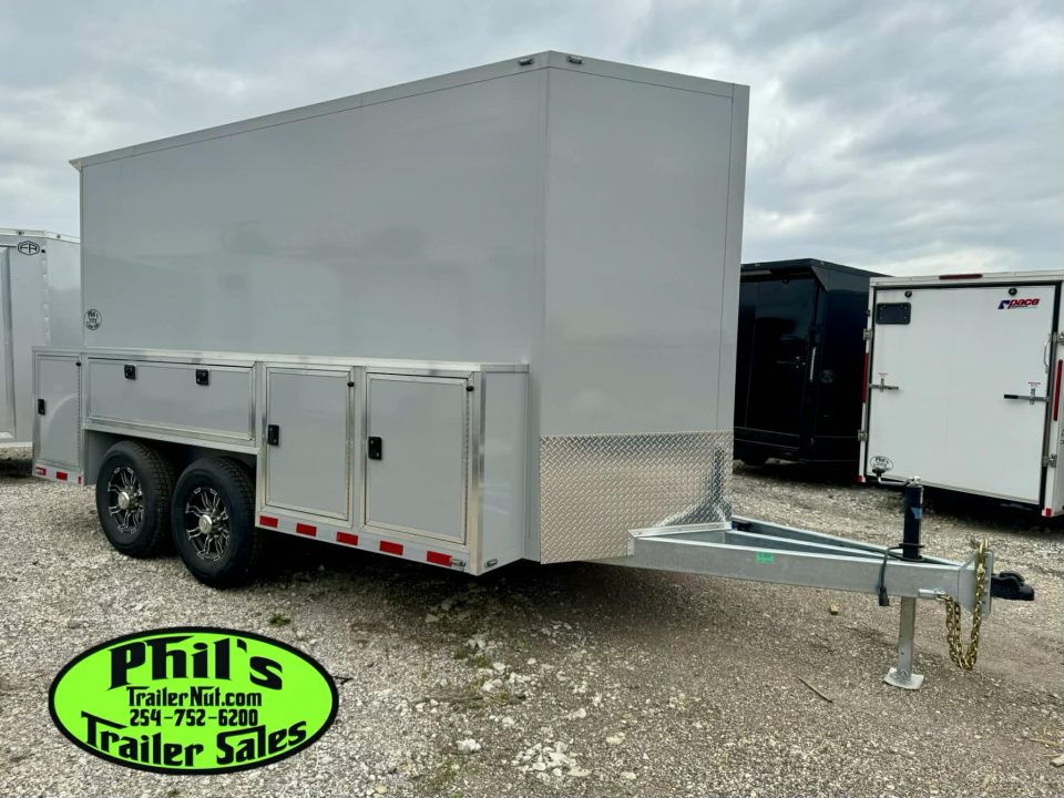 New 2026 Cell-Tech Trailers 14' SERVICE TRAILER Cargo / Enclosed Trailer 14K GVWR CONTRACTOR TRAILER WITH EXTERNAL LOCKERS