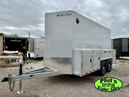 New 2026 Cell-Tech Trailers 14' SERVICE TRAILER Cargo / Enclosed Trailer 14K GVWR CONTRACTOR TRAILER WITH EXTERNAL LOCKERS