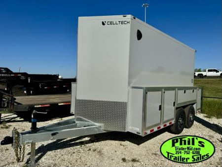 New 2026 Cell-Tech Trailers 14' SERVICE TRAILER Cargo / Enclosed Trailer 14K GVWR CONTRACTOR TRAILER WITH EXTERNAL LOCKERS
