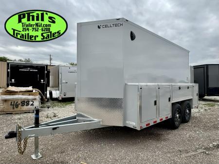 New 2026 Cell-Tech Trailers 14' SERVICE TRAILER Cargo / Enclosed Trailer 14K GVWR CONTRACTOR TRAILER WITH EXTERNAL LOCKERS